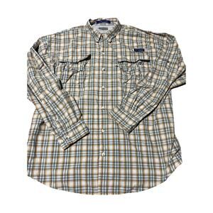Columbia Shirt Mens XXL Orange PFG Super Bahama Omni‎ Shade Fishing Outdoors